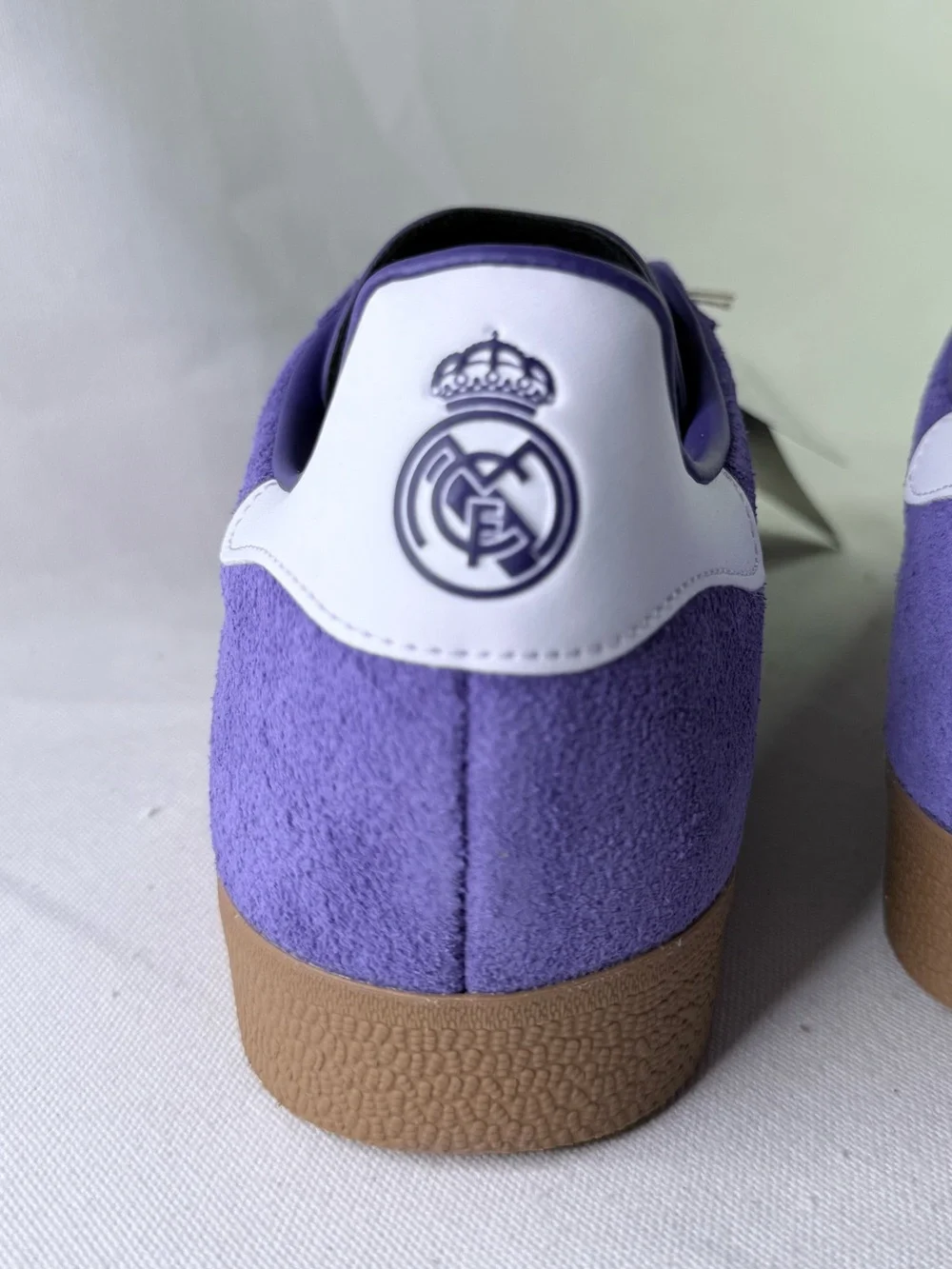 adidas Real Madrid Terrace Gazelle Low-Top Sneakers in Lavender & White